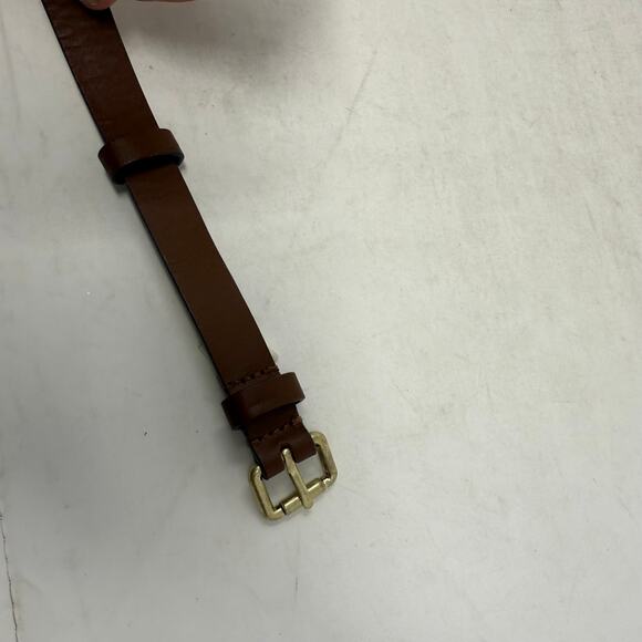 Boden Women's Brown 100% LEather Belt Gold Buckle Size Small - Picture 6 of 8